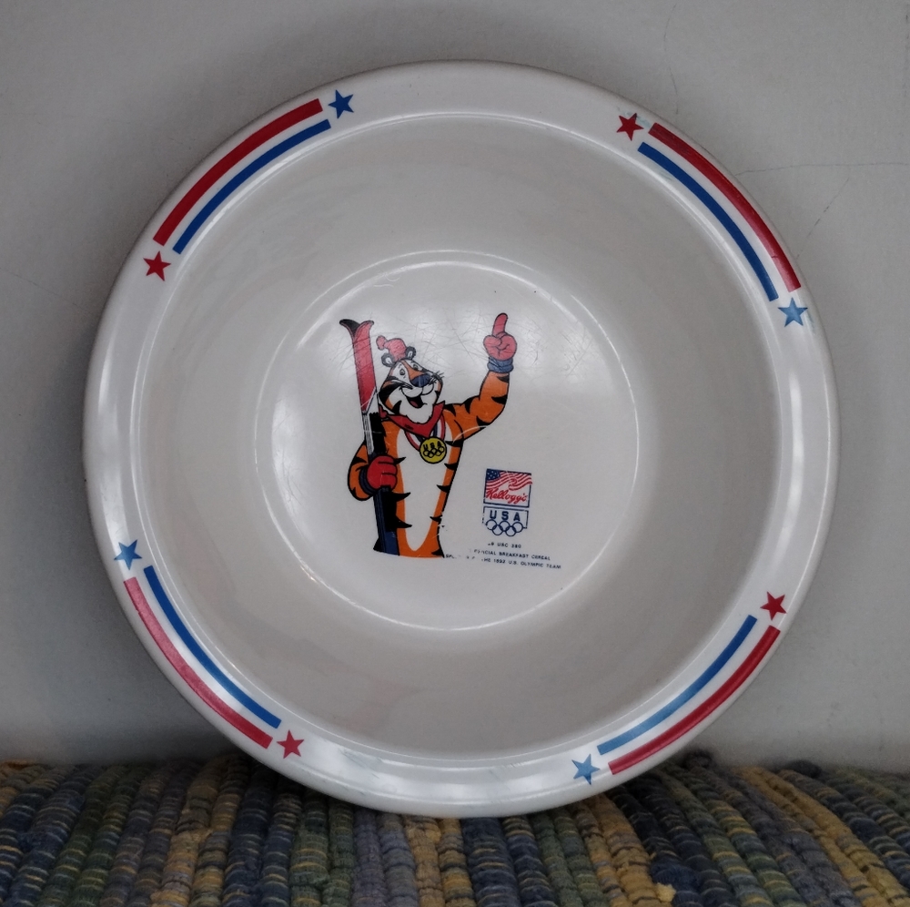Vtg Kellogg's 1991 Tony the Tiger Commemorative Olympic Cereal Bowl